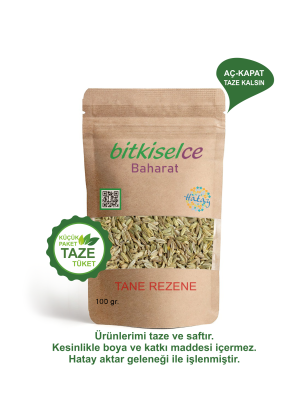 Premium Kalite Doğal Tane Rezene - Sağlığın ve Lezzetin Kaynağıi 100 gr.